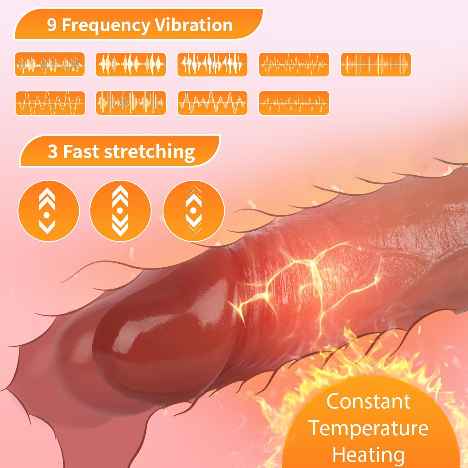 Remote Control Vibrator Dildo 8 Inch Realistic Silicone in Pakistan - Image 4