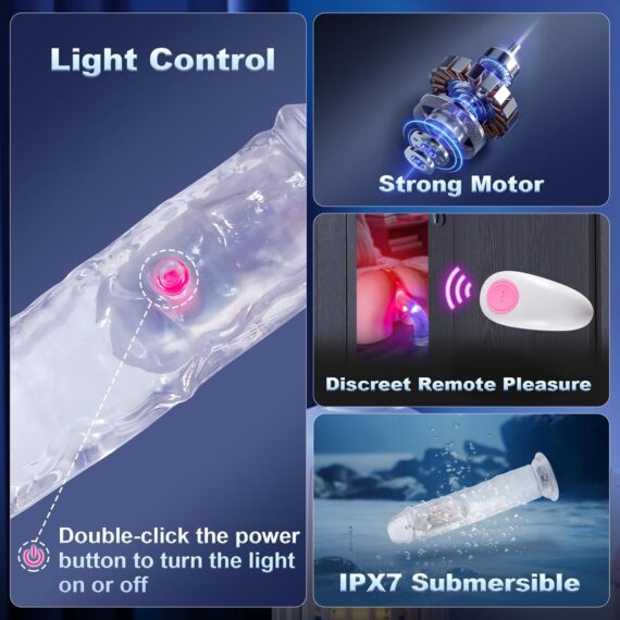 Realistic Clear Vibrating G-Spot Dildo in Pakistan - Image 3