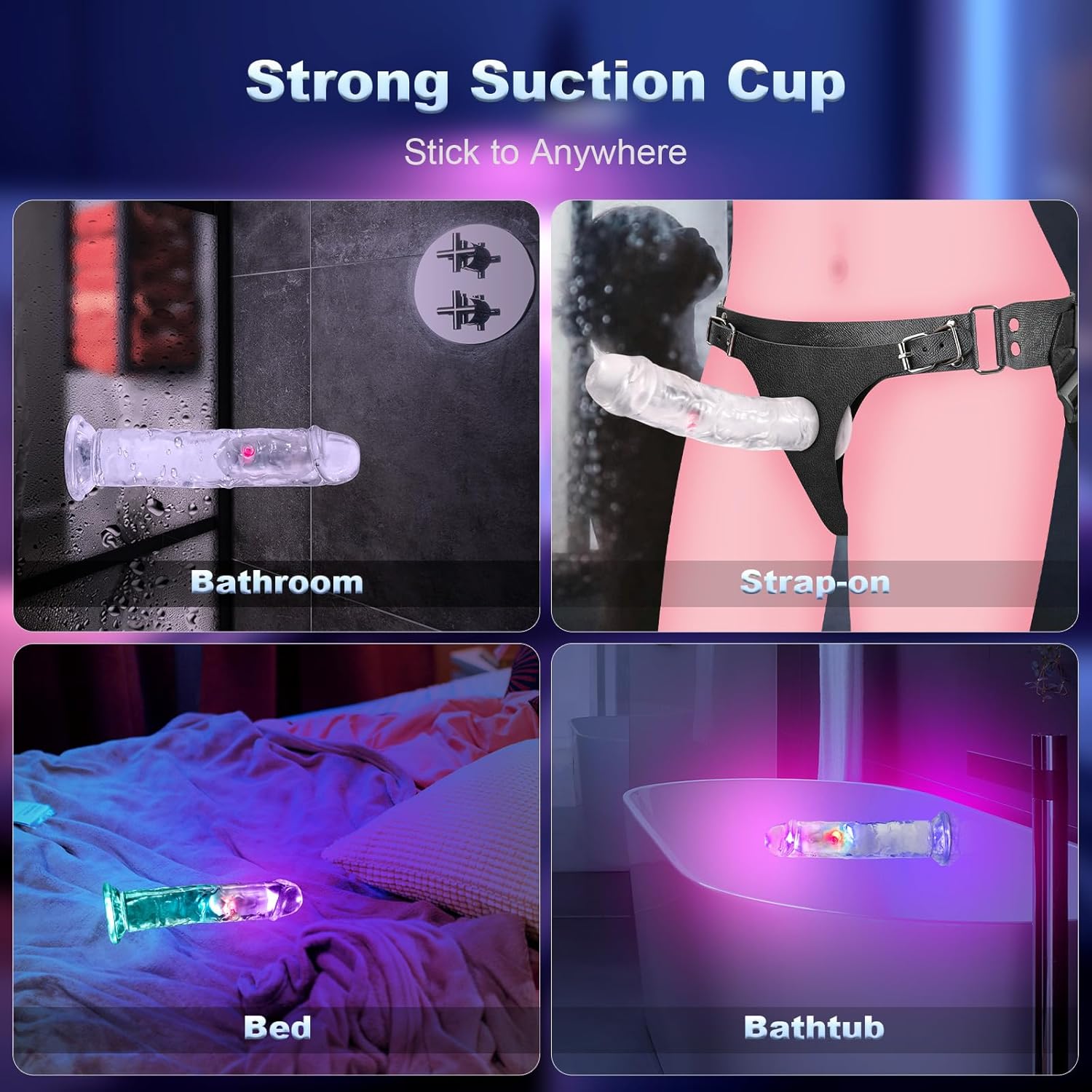 Realistic Clear Vibrating G-Spot Dildo in Pakistan