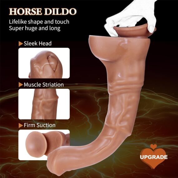 15 inch Huge Horse Dildo Skin Colour in Pakistan - Image 4