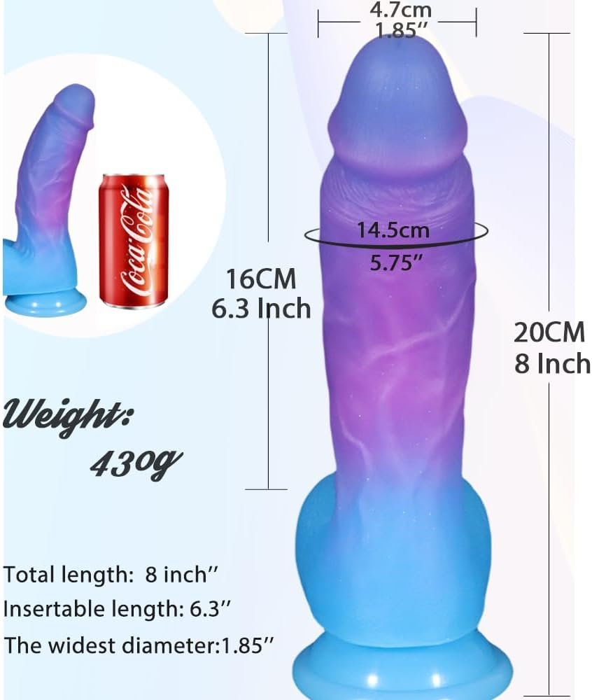 8 Inch Realistic Thick Silicone Dildo In Pakistan