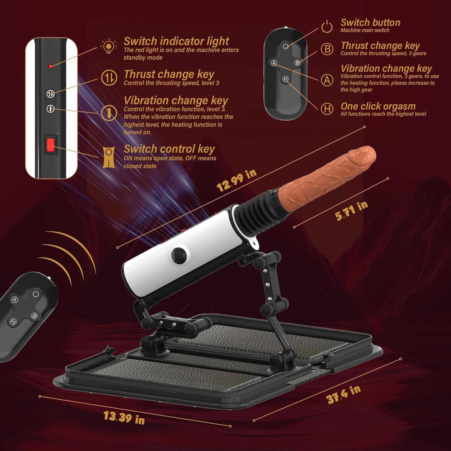 Best Thrusting Sex Machine Dildo in Pakistan - Image 3